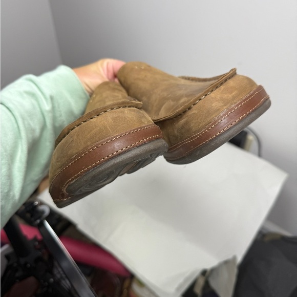 OLUKAI MOLOA SHOES EUC Sz 14 RAY Slip-On, Leather, Loafer Beach Shoe - Picture 11 of 12